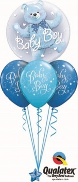 Baby Teddy Bear Boy Bouquet 36