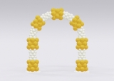Balloon Arch Gold and White 2