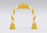 Balloon Arch Gold and White 3