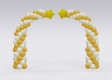 Shooting Star Balloon Arch Gold and White