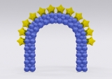 [10x10FT] Alternating Grand Balloon Arch with Stars
