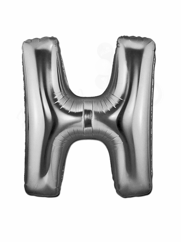Silver Balloon Letter H