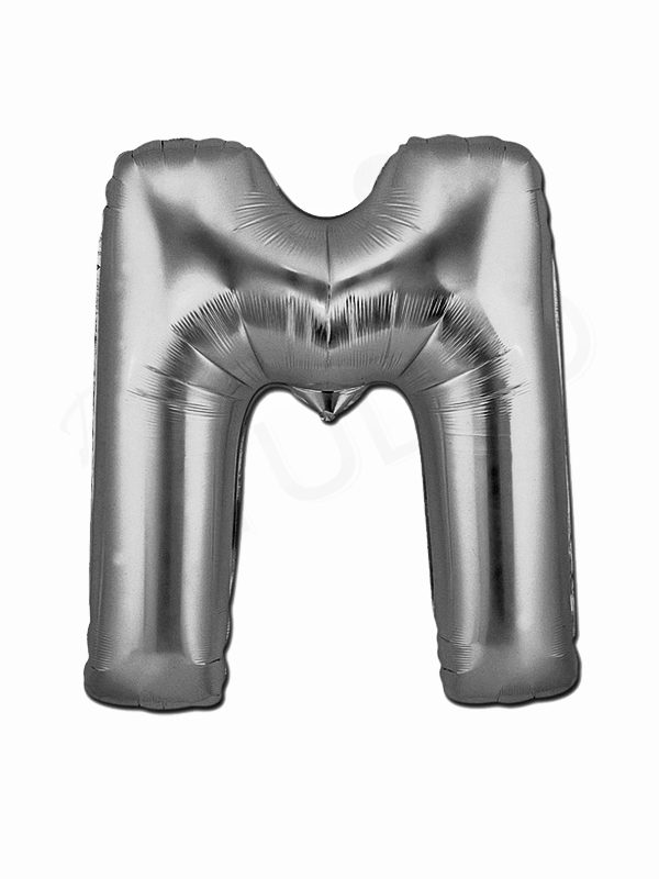 Silver Balloon Letter M