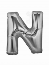 Silver Balloon Letter N