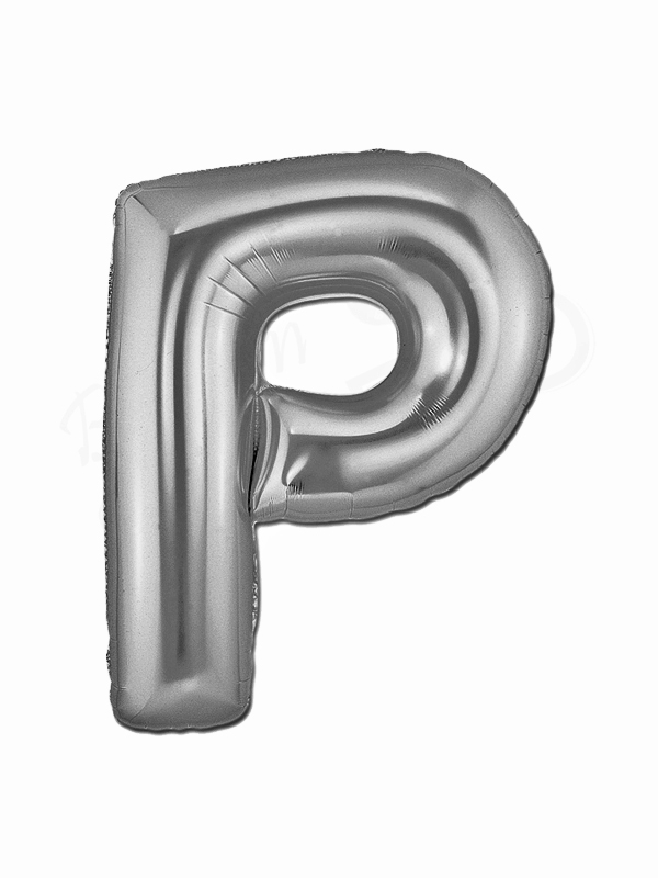 Silver Balloon Letter P
