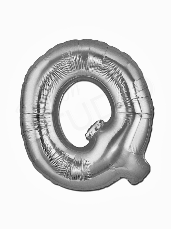 Silver Balloon Letter Q
