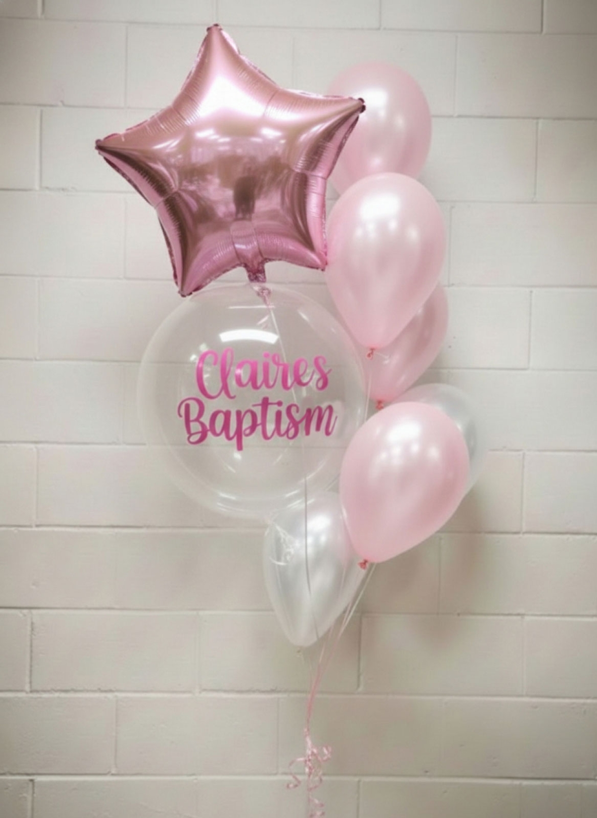 Baptism Custom Name Bubble Bouquet 