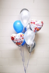 Beauty Blue Anniversary Balloon Bouquet 2 