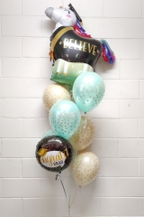 Believe Grad Confetti Balloon Bouquet