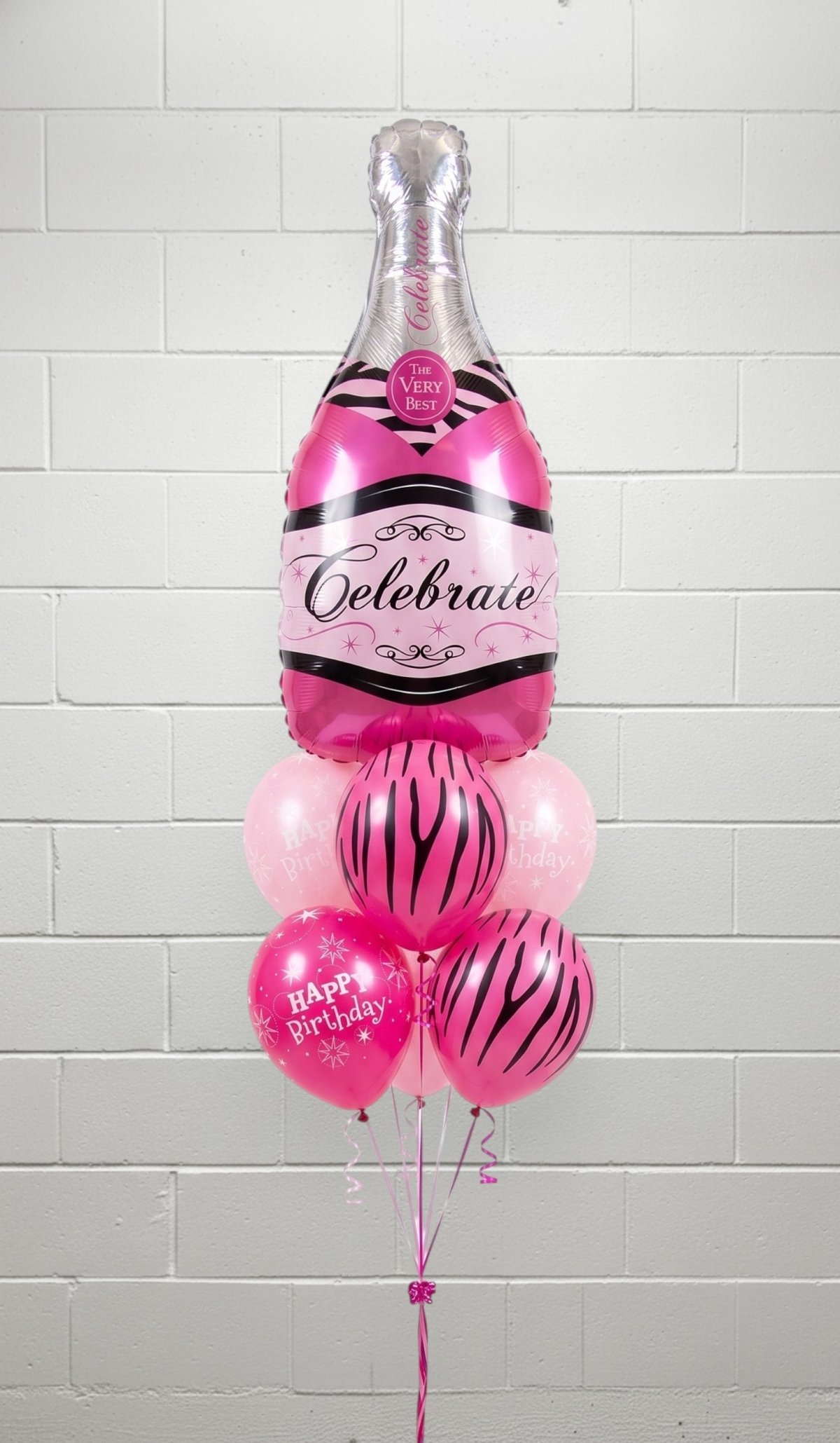 Birthday Pink Champagne Bouquet 