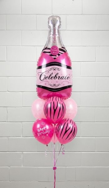 Birthday Pink Champagne Bouquet 