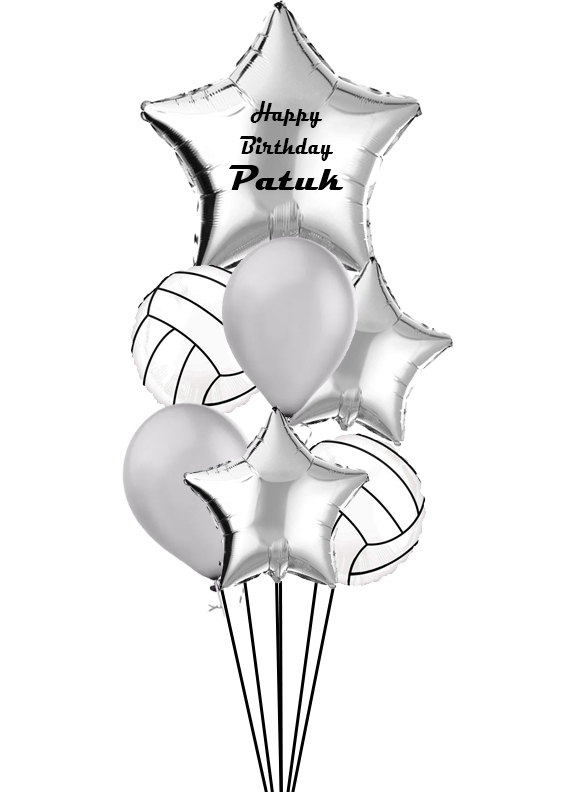 Birthday Custom Print Volleyball Balloon Bouquet 
