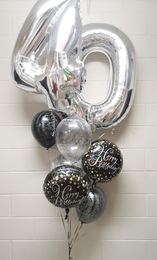 Black and Silver Pick an Age Balloon Bouquet