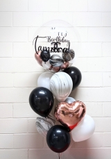 Black & Rose Gold Custom Print Marble Bouquet