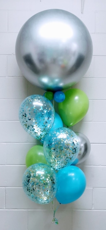 Blue & Green & Silver Simplicity Bouquet
