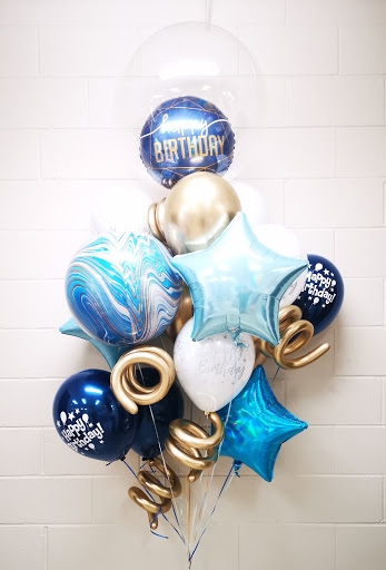 Blue Jewel Tone Birthday Bouquet