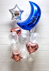 Blue Moon Happy New Year Balloon Bouquet