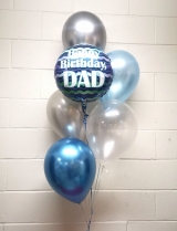 Blue & Silver Happy Birthday Dad Bouquet