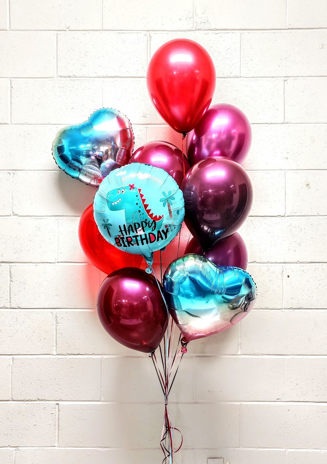 Bold Brightness Burgundy Bouquet Dinosaur Birthday Love