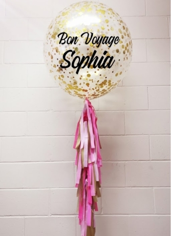 Bon Voyage Custom Print & Tassel