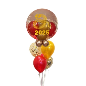 Bouquet of 6 Lunar New Year Snake Gumball Custom Print Balloon