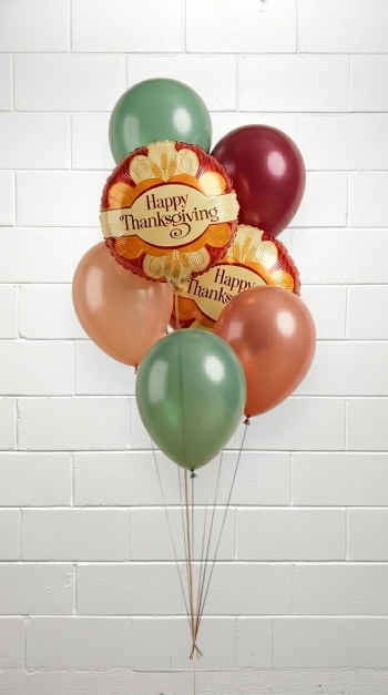 Happy Thanksgiving Simple Balloon Bouquet of 7