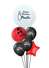 Bowling Birthday Custom Print Balloon Bouquet
