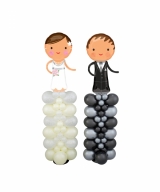 7FT Bride and Groom Love Columns INDOOR