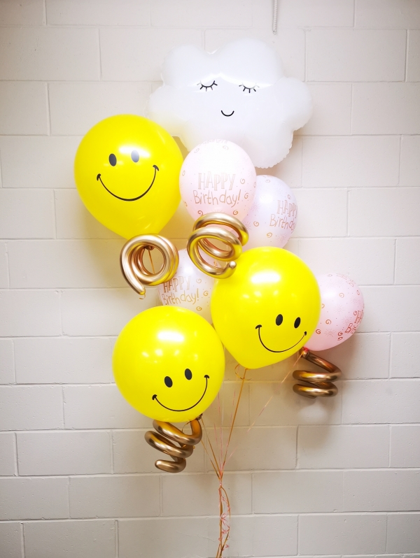 Bright Ideas Happy Face Birthday Bouquet