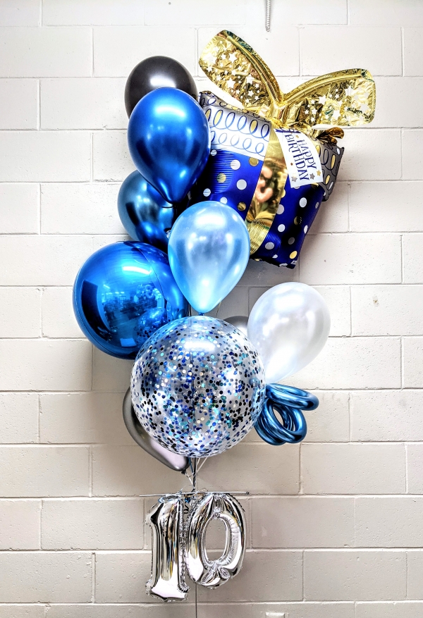 Bright Sapphire Birthday Balloon Bouquet Pick An Age