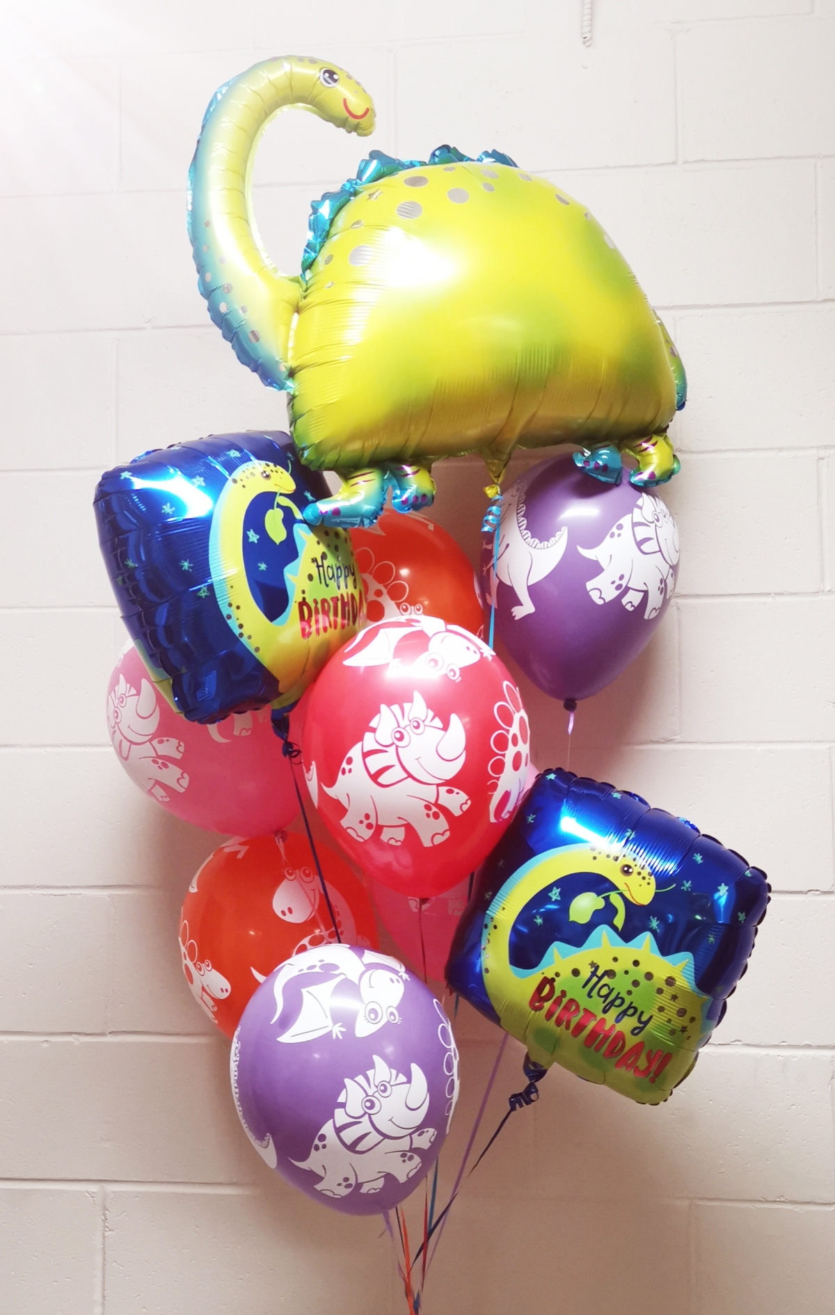 Brontosaurus Cute Dino Happy Birthday Bouquet Large