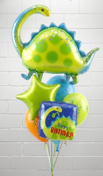 Brontosaurus Happy Birthday & Star Balloon Bouquet