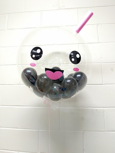 Boba Bubble Tea and Pearls Gumball Custom Balloon
