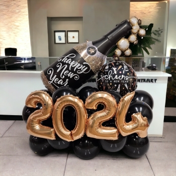 2024 Bubbly Champagne New Years Stand Up