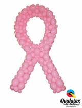 8FT Cancer Awareness Pink Ribbon Column INDOOR