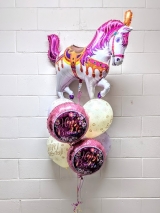 Carousel Horse Pink Birthday Bouquet 1 