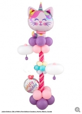 7FT Caticorn Birthday Balloon Column INDOOR