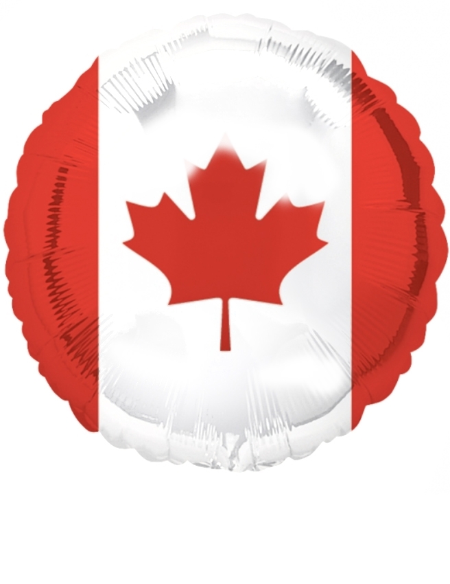 18" Foil Canada Flag