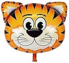 18" Tiger Face Mylar Balloon
