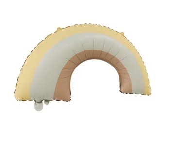 32" Small Pastel Neutral Rainbow Shape Balloon
