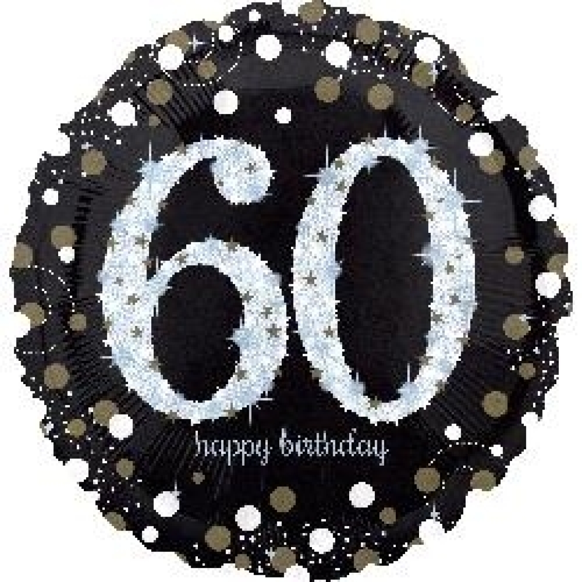  18" Foil Birthday 60 Sparkling Holographic 