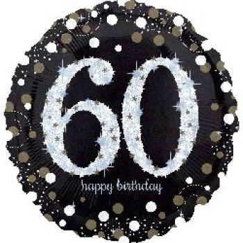  18" Foil Birthday 60 Sparkling Holographic 