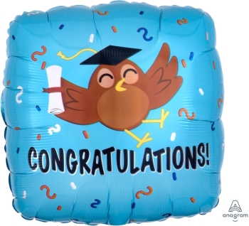 18" Congratulations Grad Owlballoon