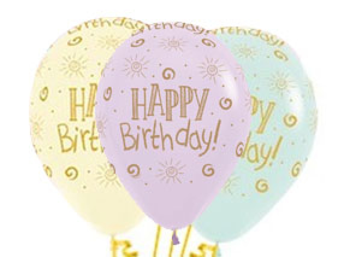 11 inch Happy Birthday Sunshine Pastel Matte