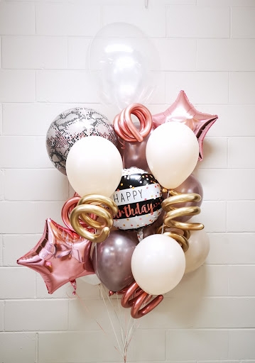 Chic Twirl Girl Birthday Balloon Bouquet
