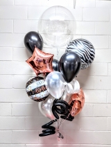 Chic Twirl Girl Birthday Balloon Bouquet 2