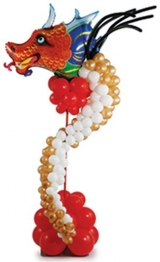8FT Chinese New Years Dragon Column INDOOR