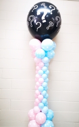 7FT Choose Your Side Gender Reveal Column Question Marks INDOOR