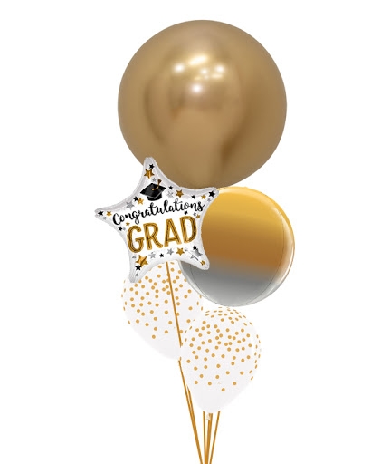 Chrome Gold Ombre Grad balloon Bouquet
