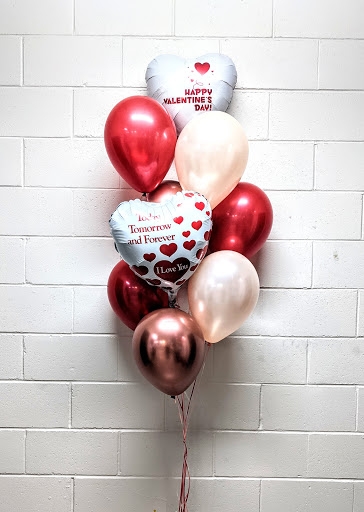 Chrome Happy Valentine's Day I Love You Balloon Bouquet 